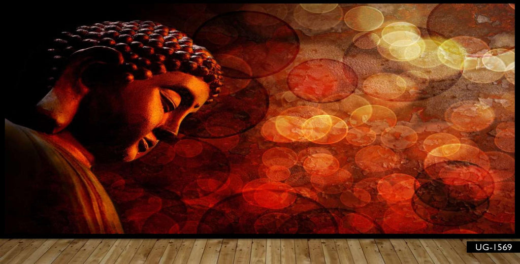 Lord Buddha Red Background Wallpaper – Myindianthings