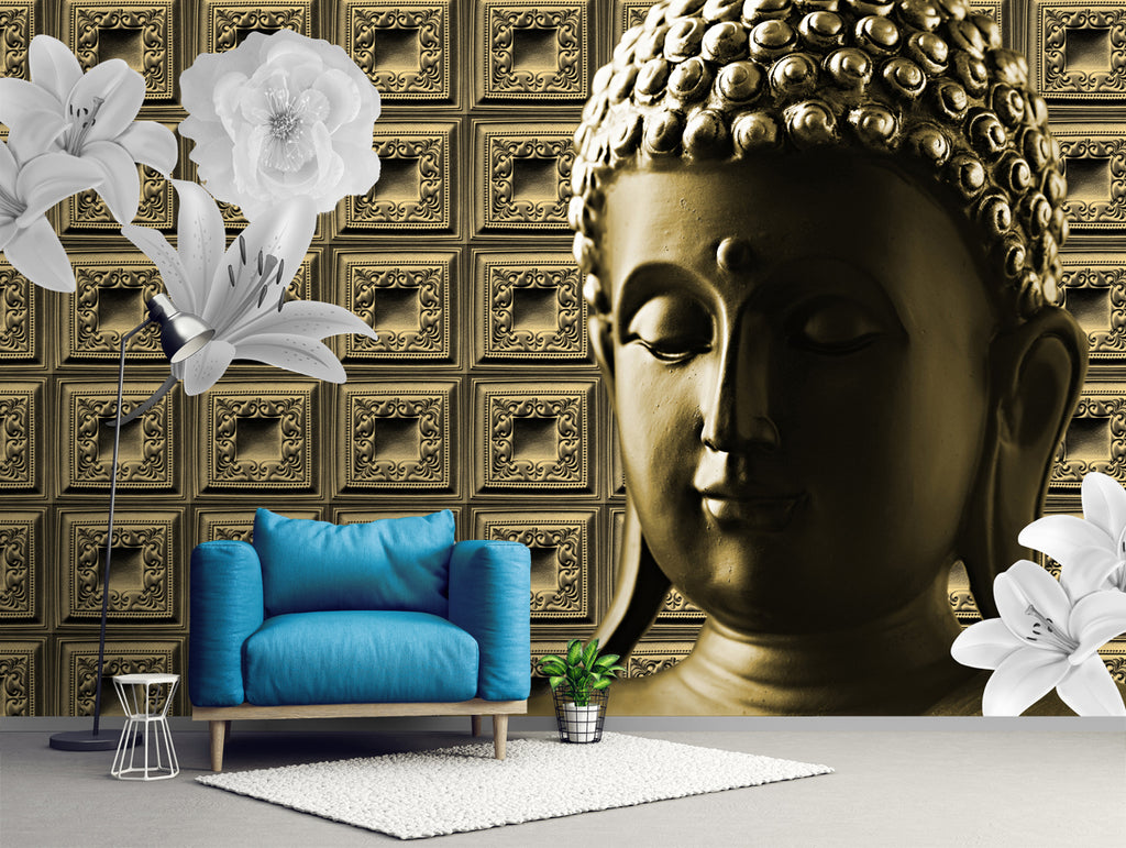 3D Decorative Buddha Wallpaper For Wall | casadabiriba.com.br