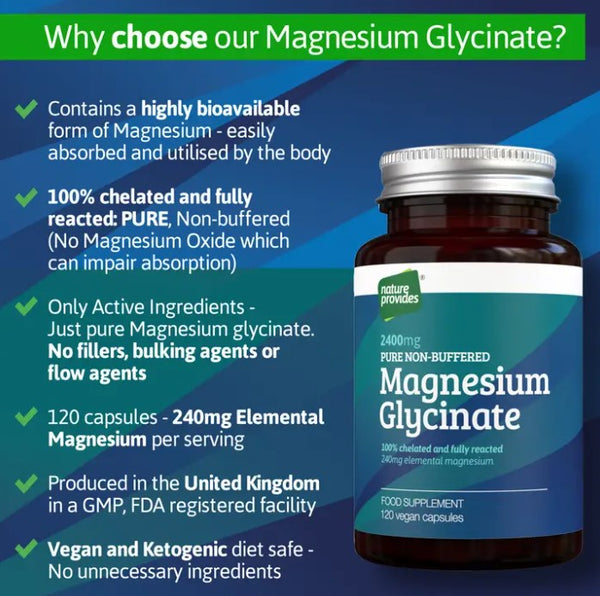 Magnesium Glycinate, 120 Capsules