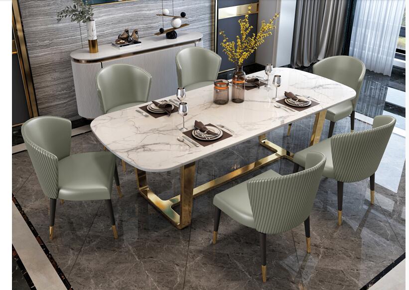 light marble dining table