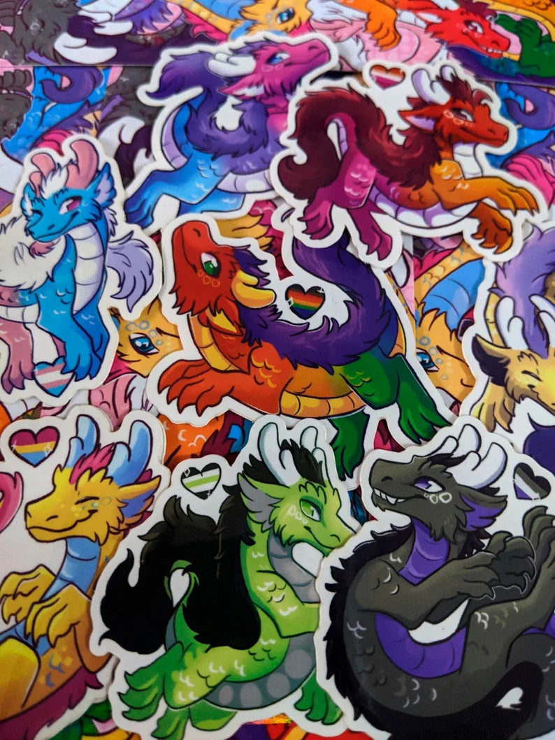 Pride Dragon Stickers