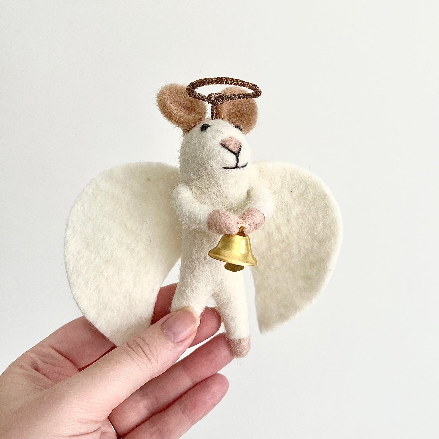 Angelica the Angel Mouse Needle Felt Decoration