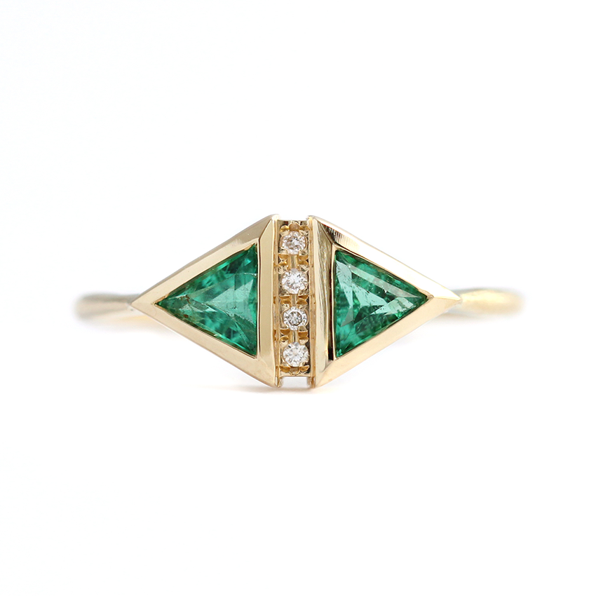 Emerald Art Deco Ring