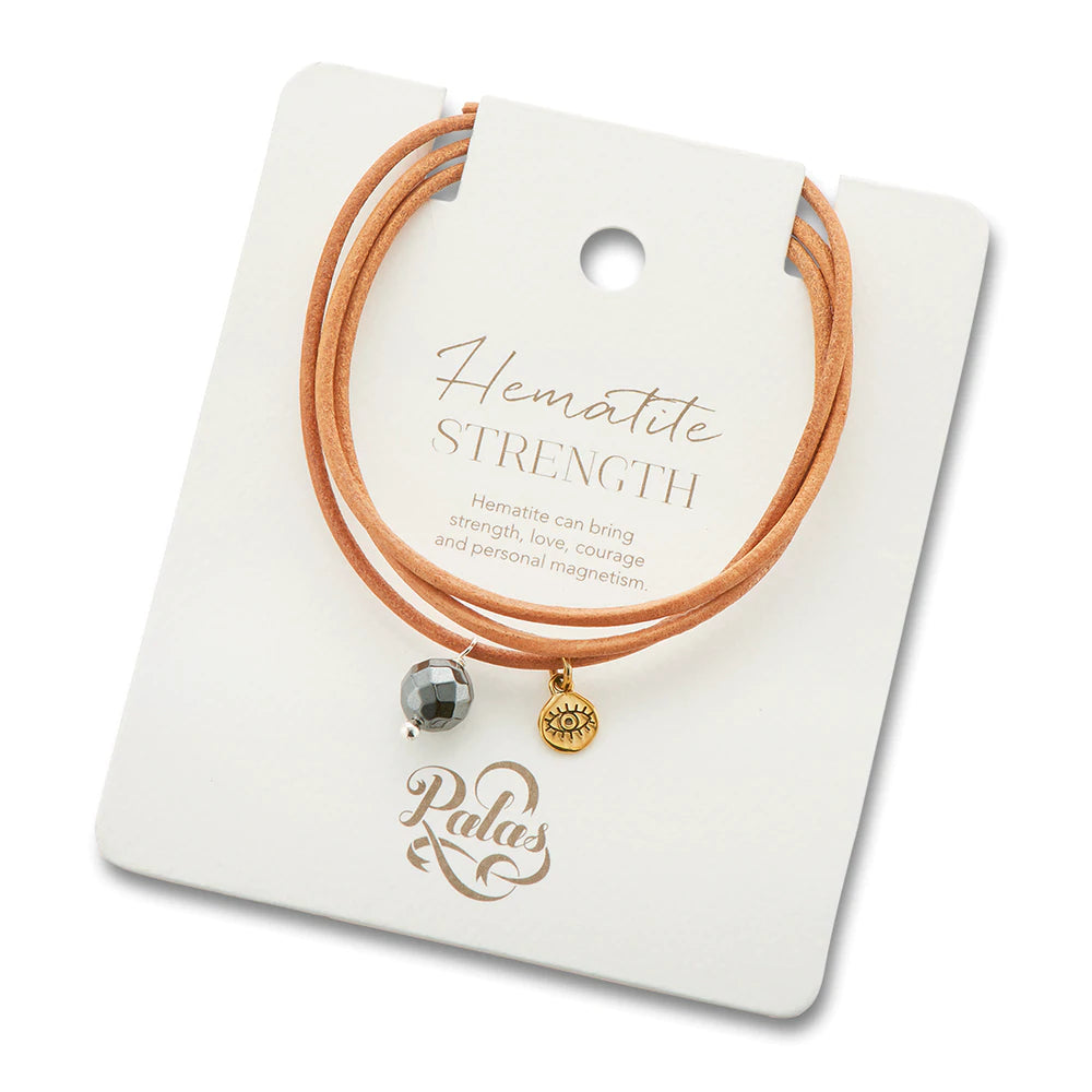 Palas Protection Gem Wrap | Hematite/Strength