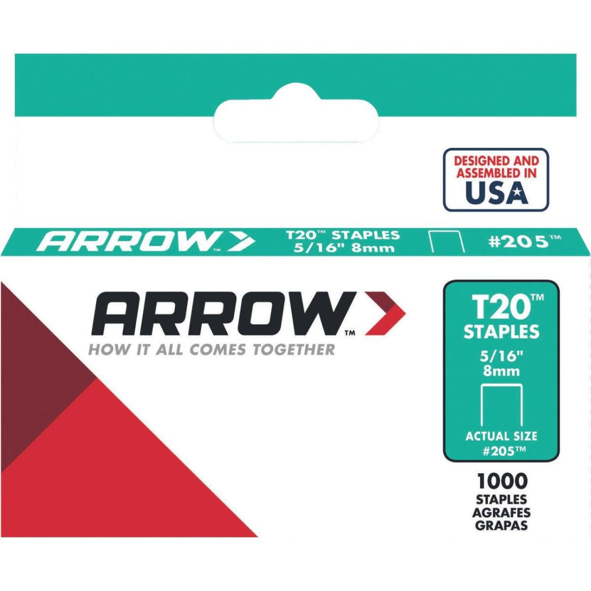 Arrow T20 Staples 5/16" x 8mm # 205 