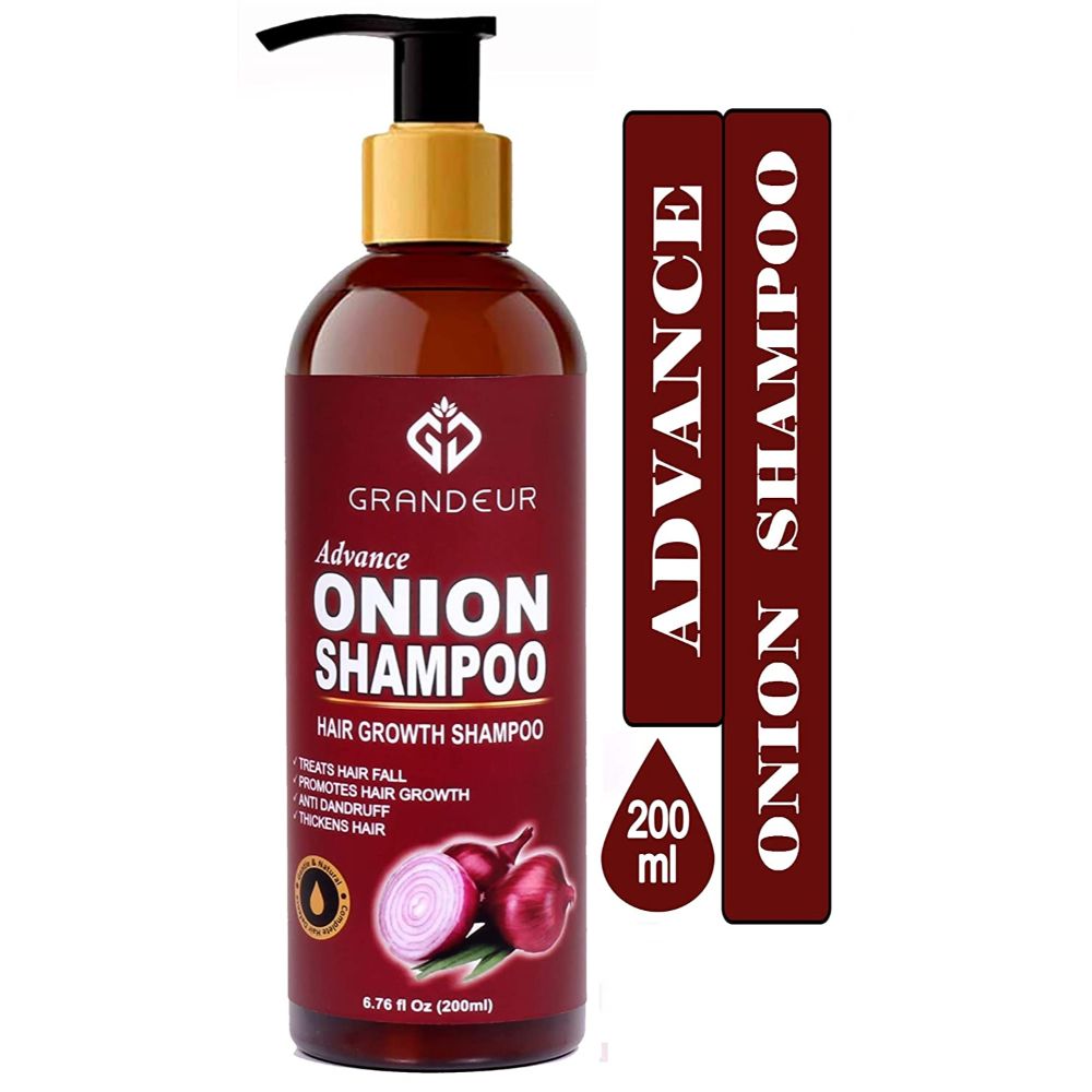 Grandeur Advance Red Onion Shampoo For Hair Growth & Hair Fall Control –  GRANDEUR