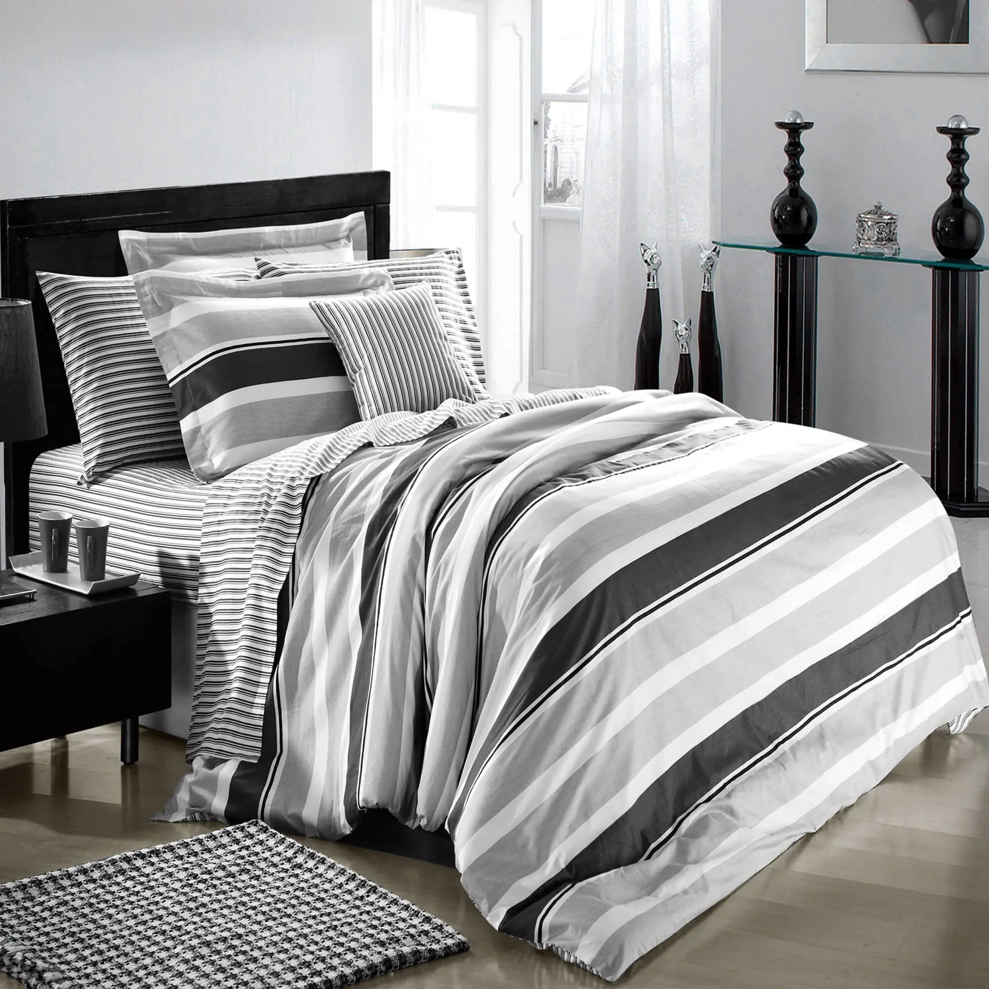 trenton striped duvet cover