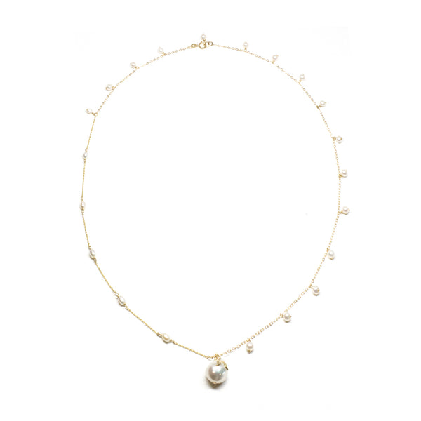 Contrast Petite Keshi Pearl Necklace – POPPY FINCH