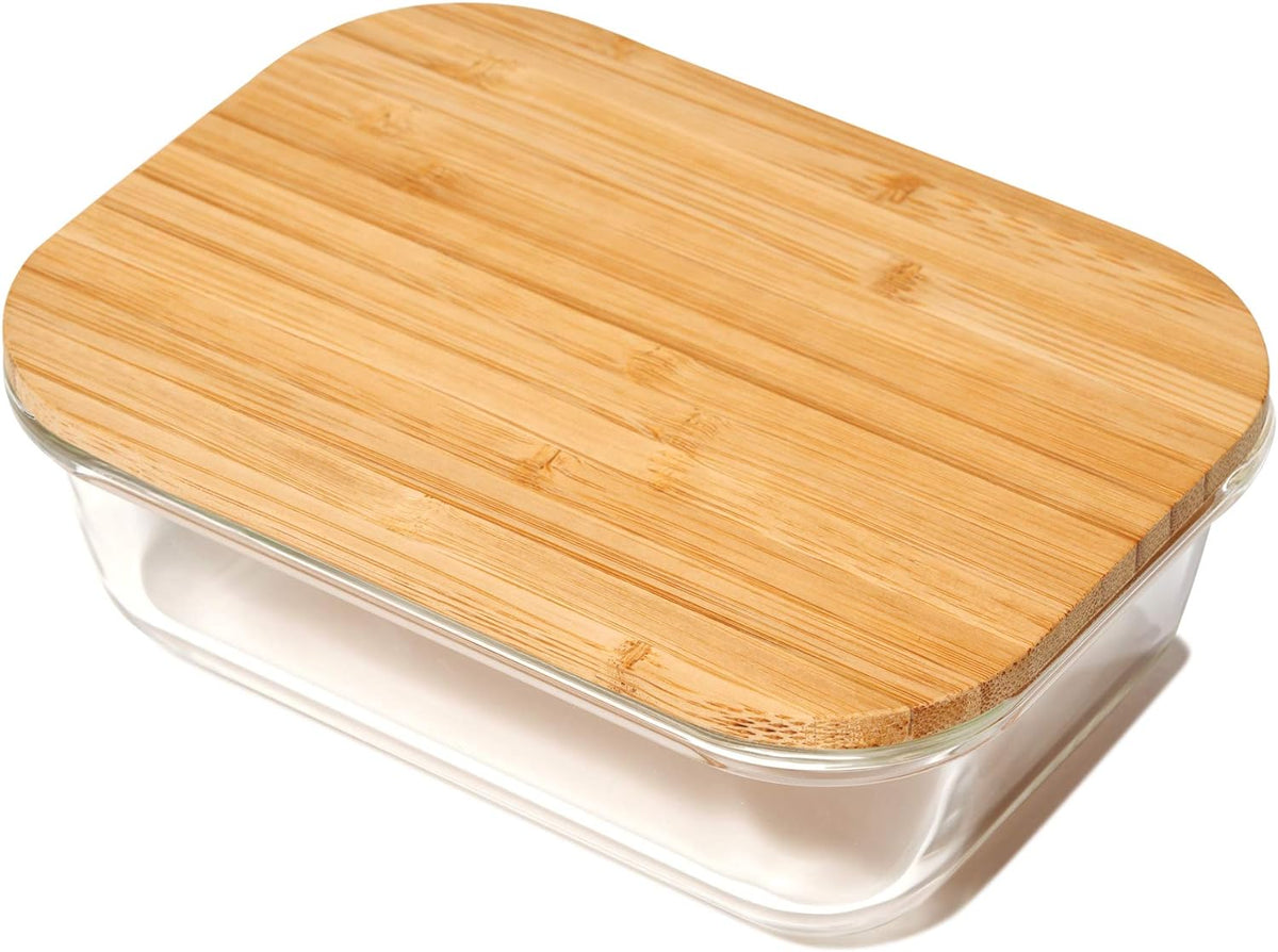 Bamboo Lid Airtight Glass Food Storage Containers