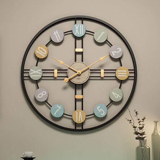 Colourful Digits Metal Wall Clock | Wall Hanging Clock