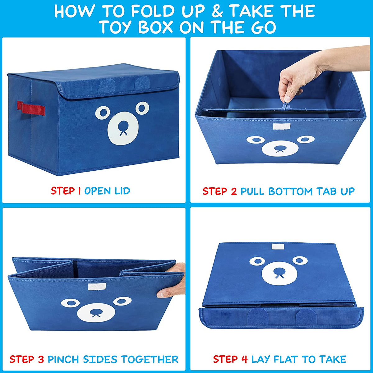 Panda Foldable Toys Box | Wardrobe Storage | Storage & Organizing