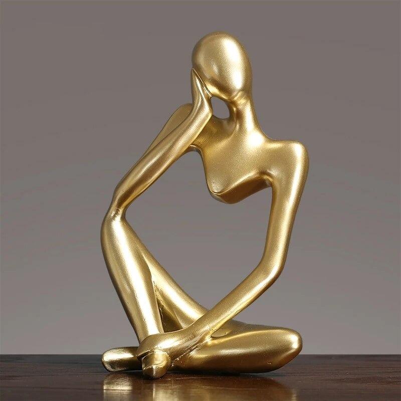 Gold Thinking Mannequins Set | Figurine | Home Décor - HomeHatchpk