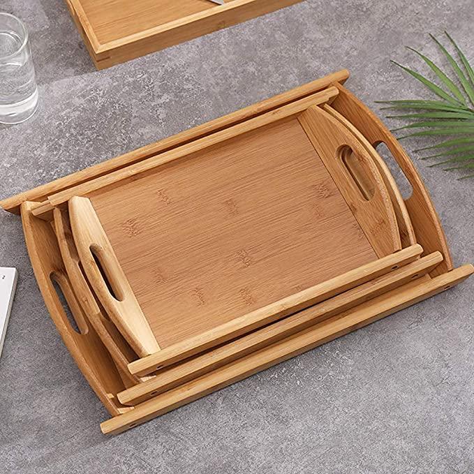 Bamboo Wood Serving Trays - HomeHatchpk