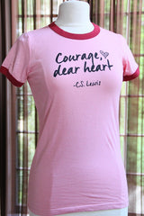 Courage, Dear Heart ringed t-shirt - LImited supply in this color