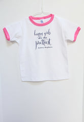 Happy Girls Are the Prettiest ringed t-shirt
