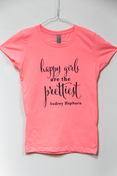 Happy Girls Hot Pink girls t-shirt