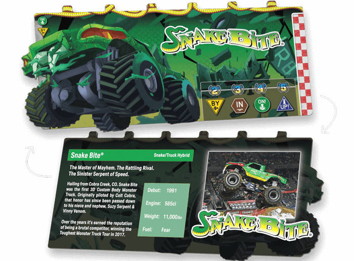SnakeBite Player Board: Front and Back.
