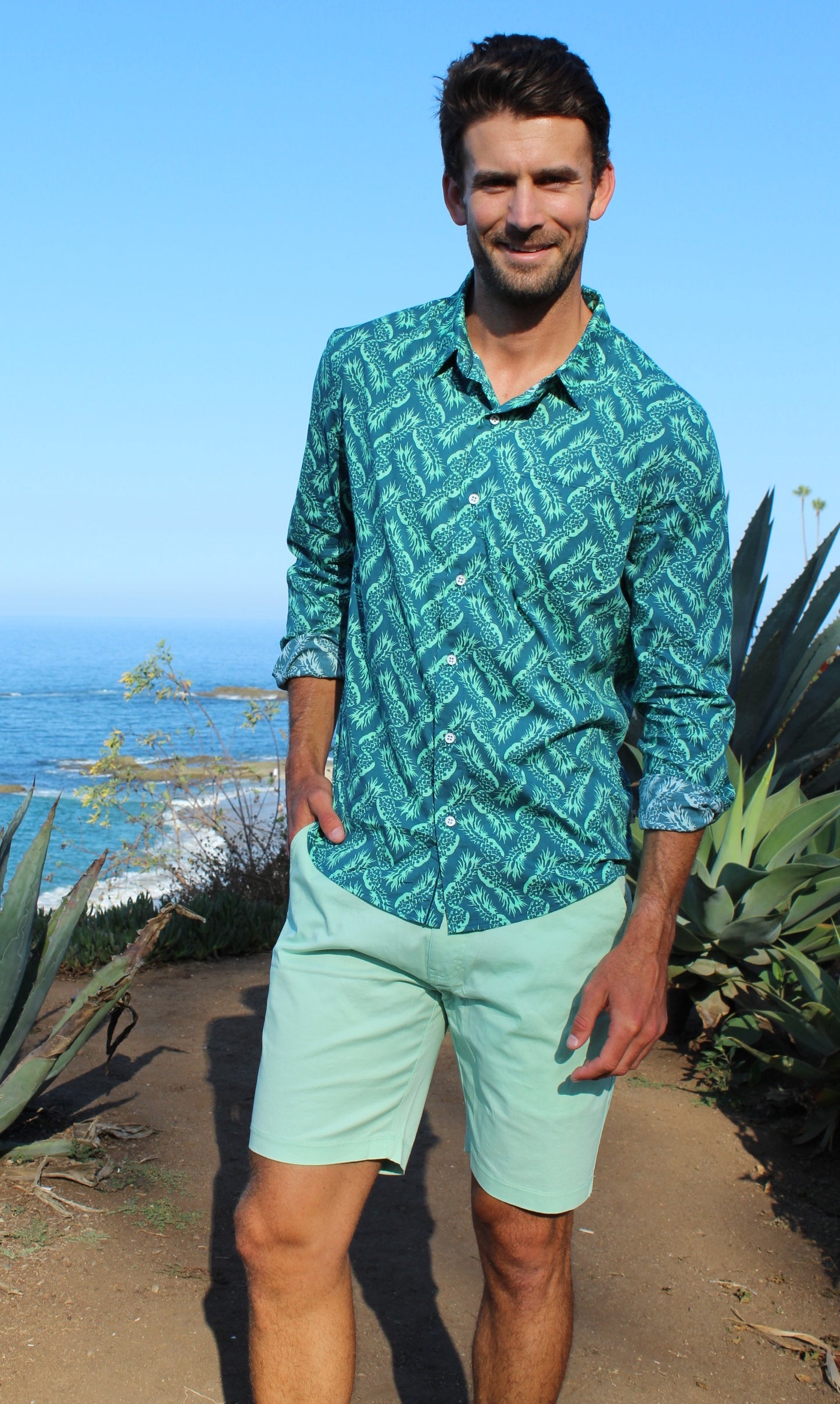 HCS21507 PINA POLKA surf green - Henri-Costa