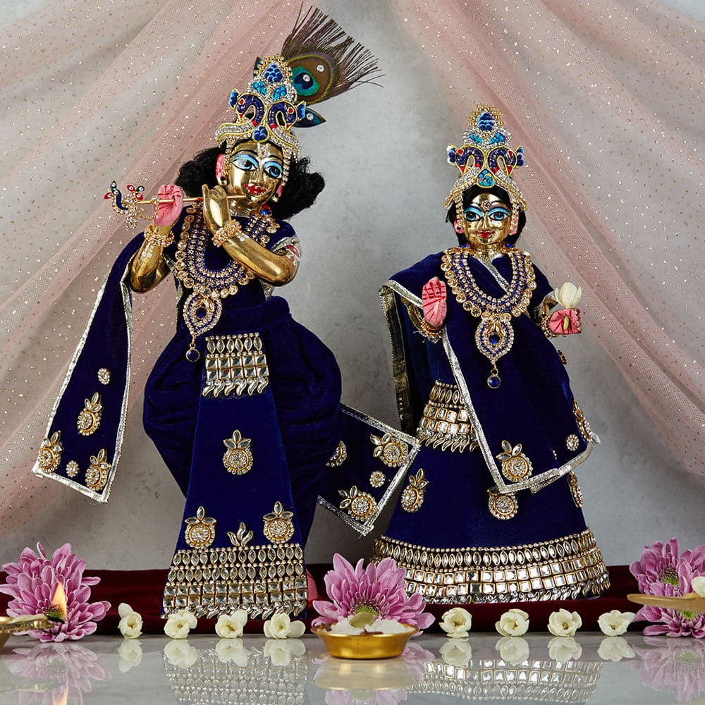 Beautiful Handwork Radha Krishna Dress Set