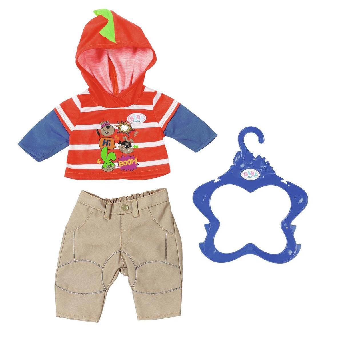 Cokes Fobie Verhogen Baby Born - Jongenscollectie - Oranje Wit gestreepte outfit