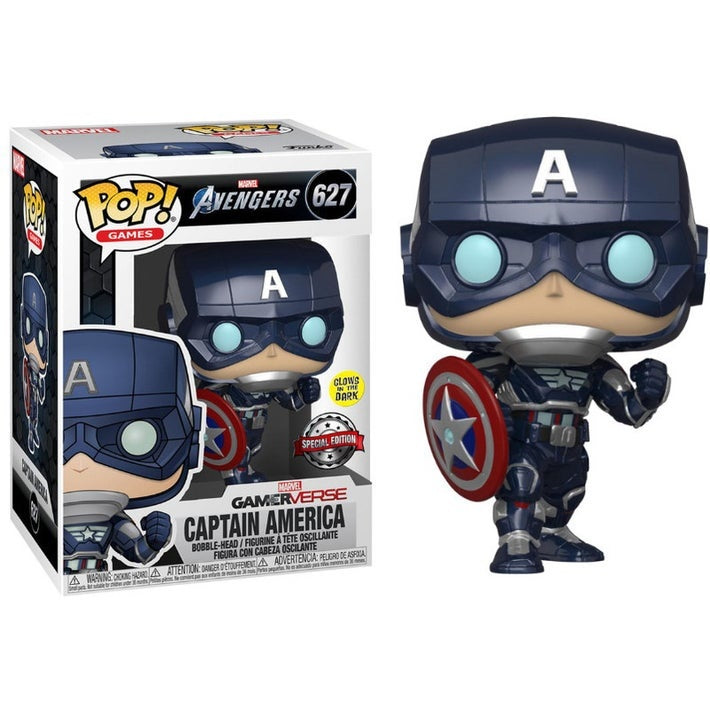 Afzonderlijk Geslaagd Huiskamer Funko POP! Marvel - Avengers Gamerverse - Captain America (Glow in the