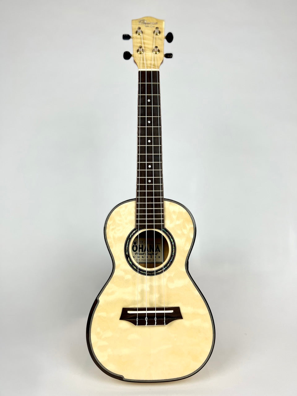 Ohana CK-150QEL Quilted Eucalyptus Concert Ukulele