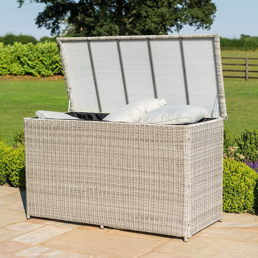 AquaMax Sandbanks Large Outdoor Garden Rattan Storage Cushion Box