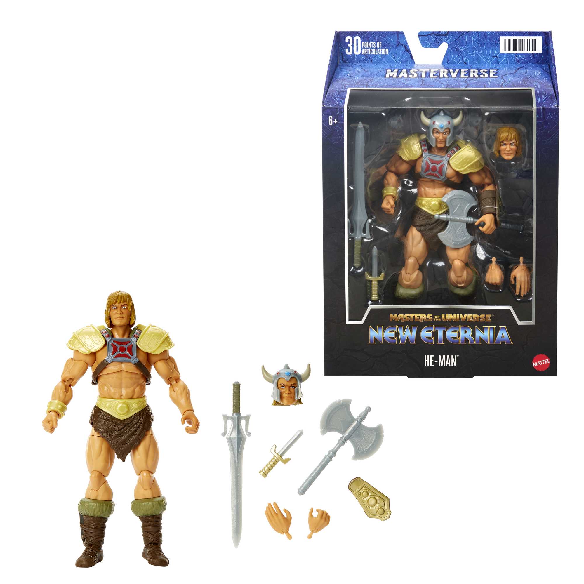 flexible Medición Varios Masters of the Universe® Eternia He-Man vikingo Figura de acción de juguete  | MATTEL