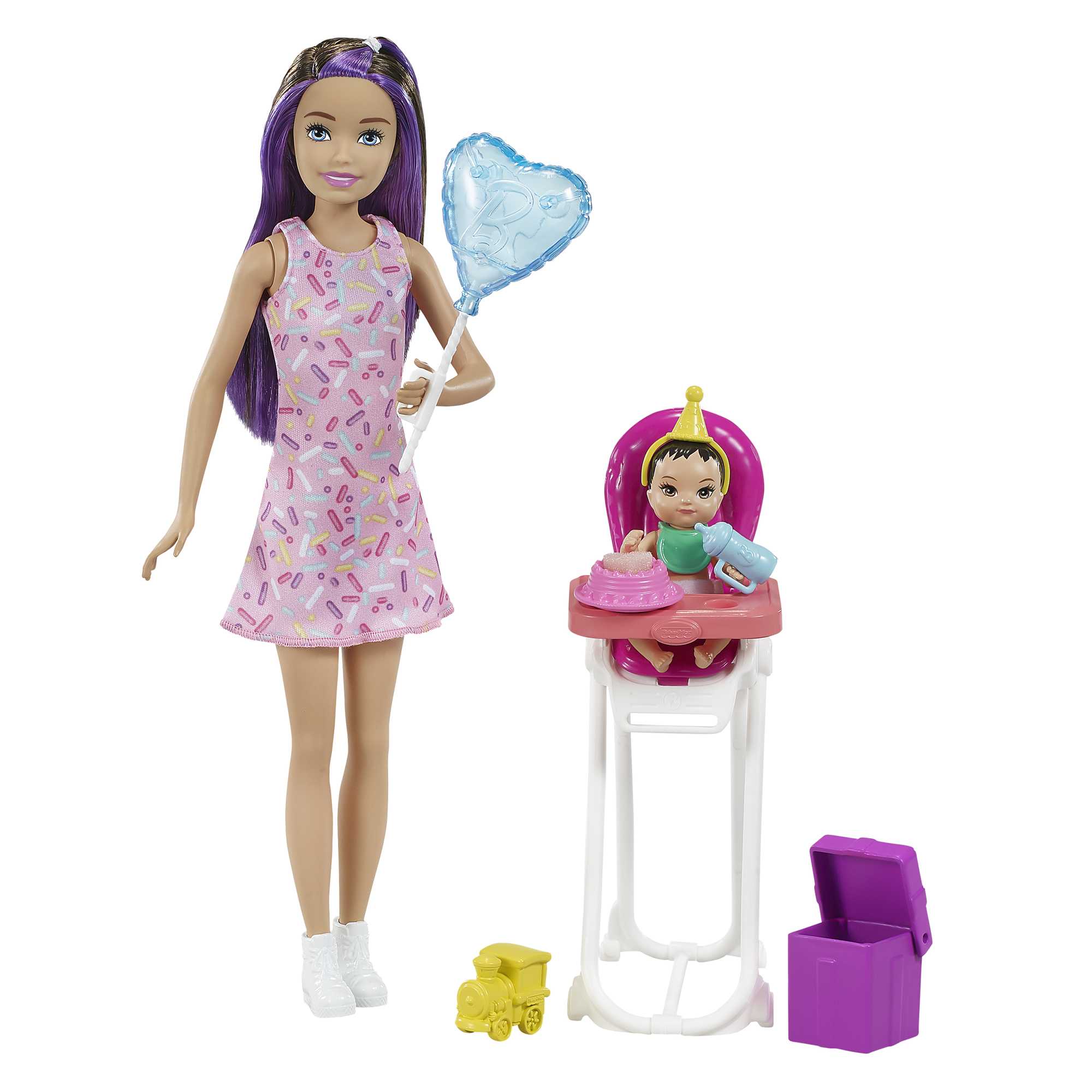 Minnaar Bedrog isolatie Barbie Skipper Babysitter Inc Speelset – Verjaardagspop brunette | GRP40 |  MATTEL