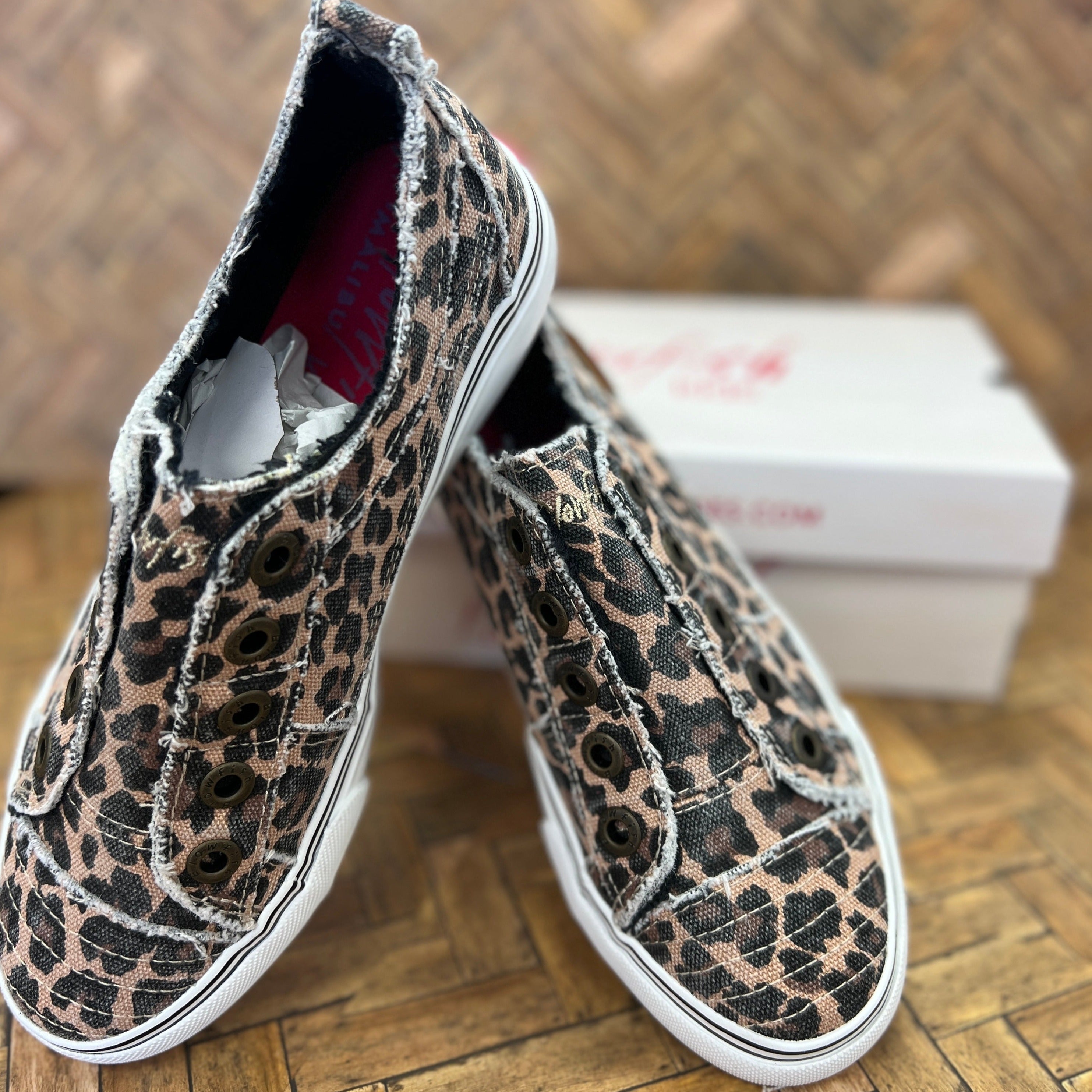 blowfish leopard print sneakers