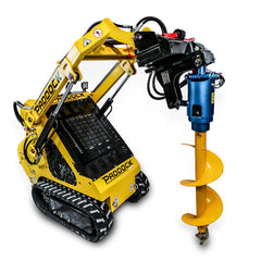 Tracked mini loader with post hole digger
