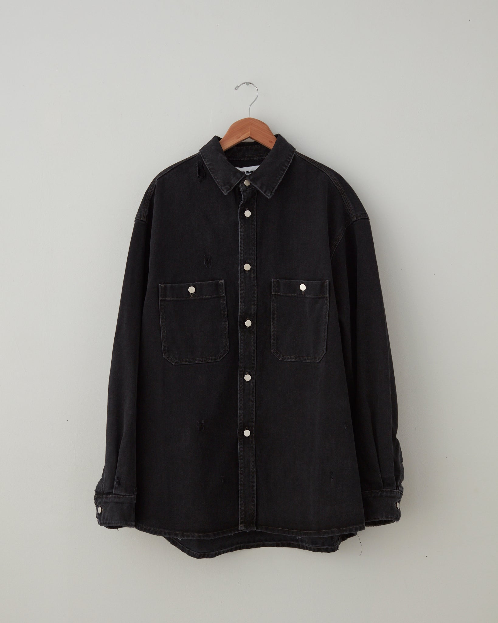 新品 HED MAYNER 22AW DESTROYED DENIM SHIRT ジャケット/アウター G