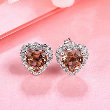 Zultanite earrings heart shape color change Rosery Poetry