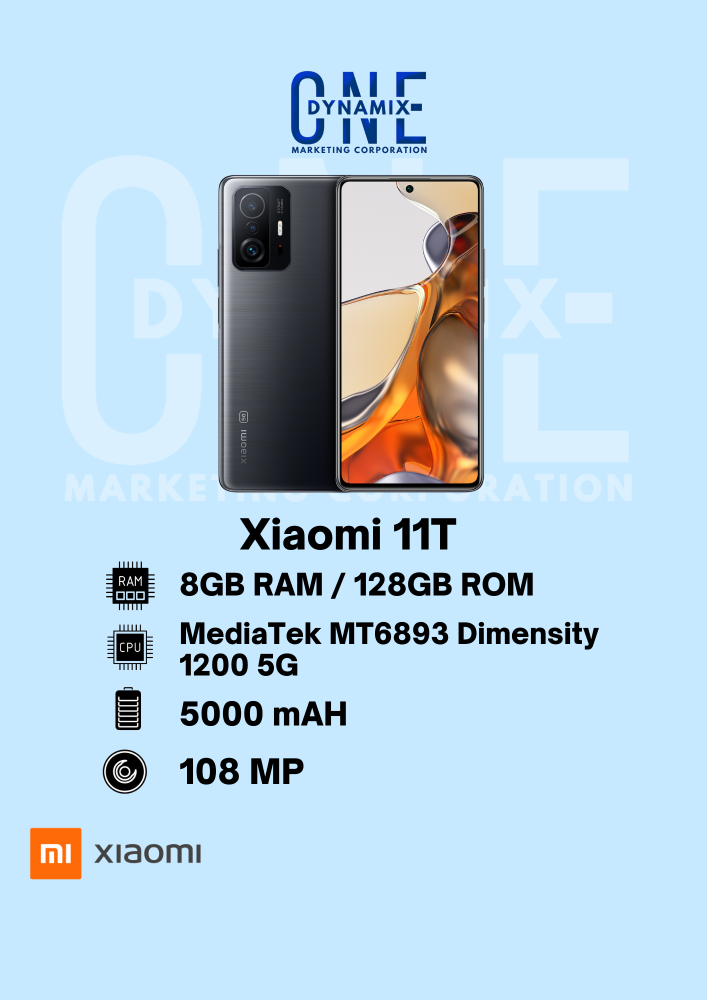 Xiaomi11T8GB RAM 128GB Meteorite Gray