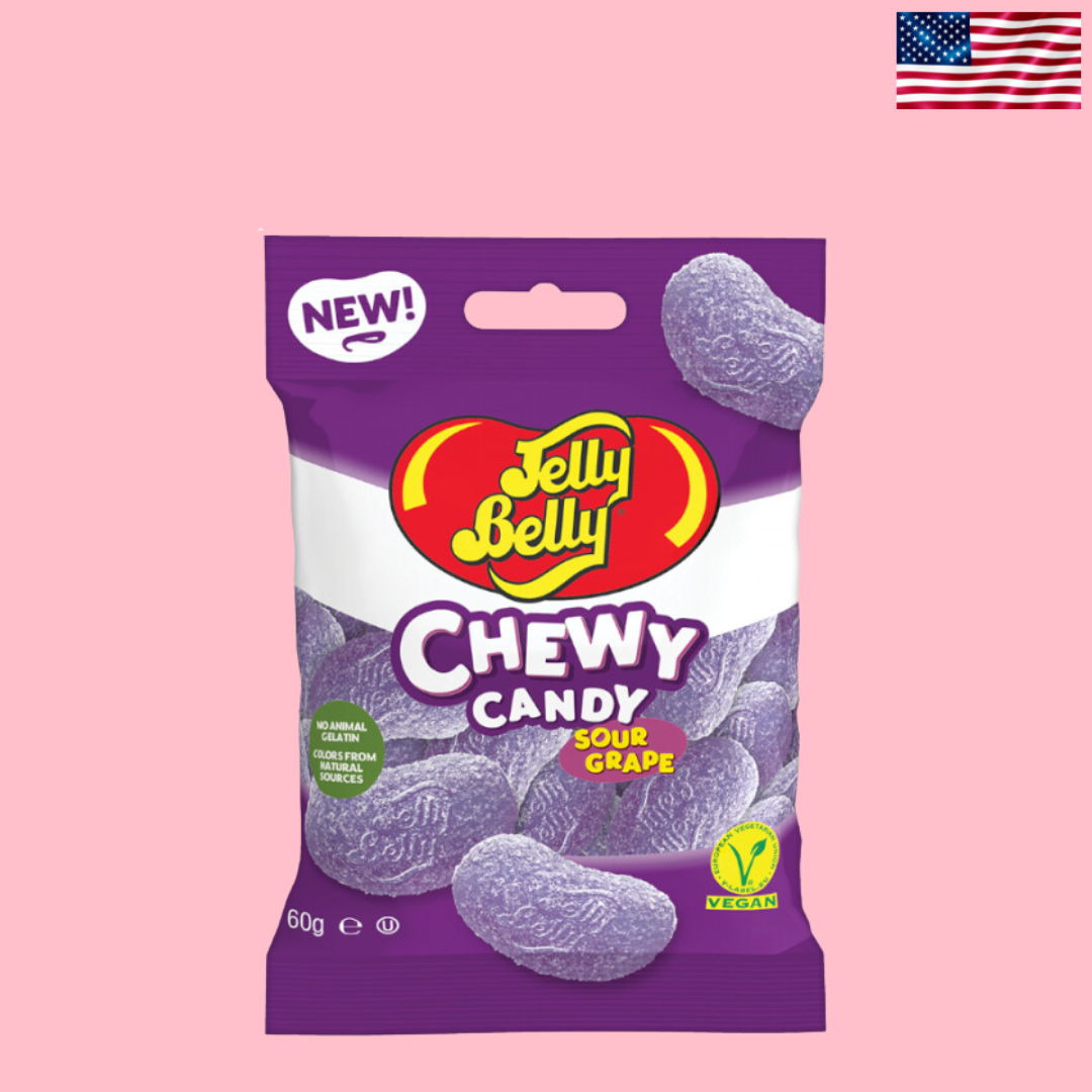 USA Jelly Belly Chewy Candy Grape Sours 60g