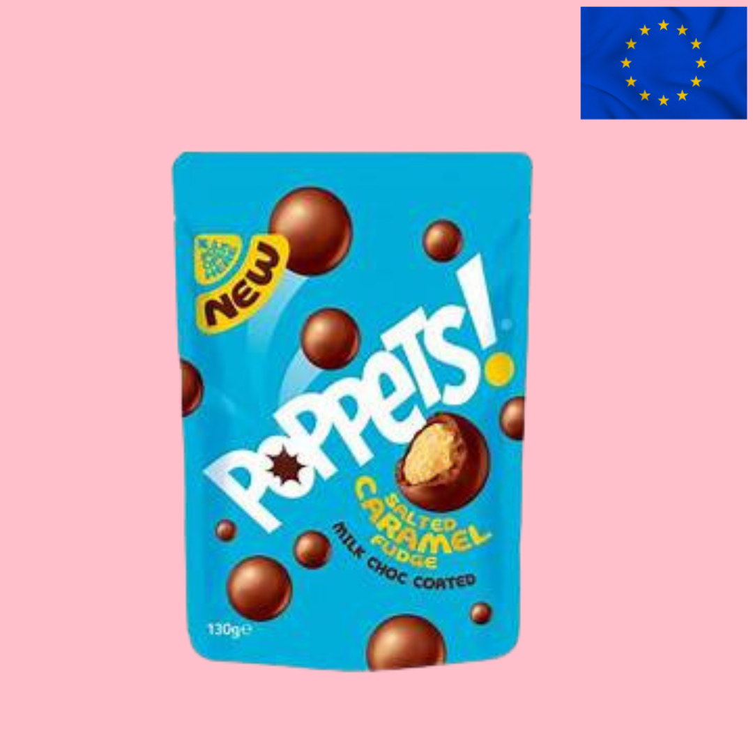 Poppets Milk Chocolate Coated Salted Caramel Fudge 120g