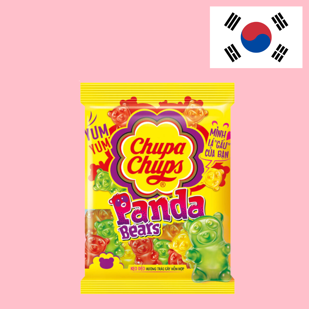 Korea Chupa Chups Panda Bears Peg Bag 90g