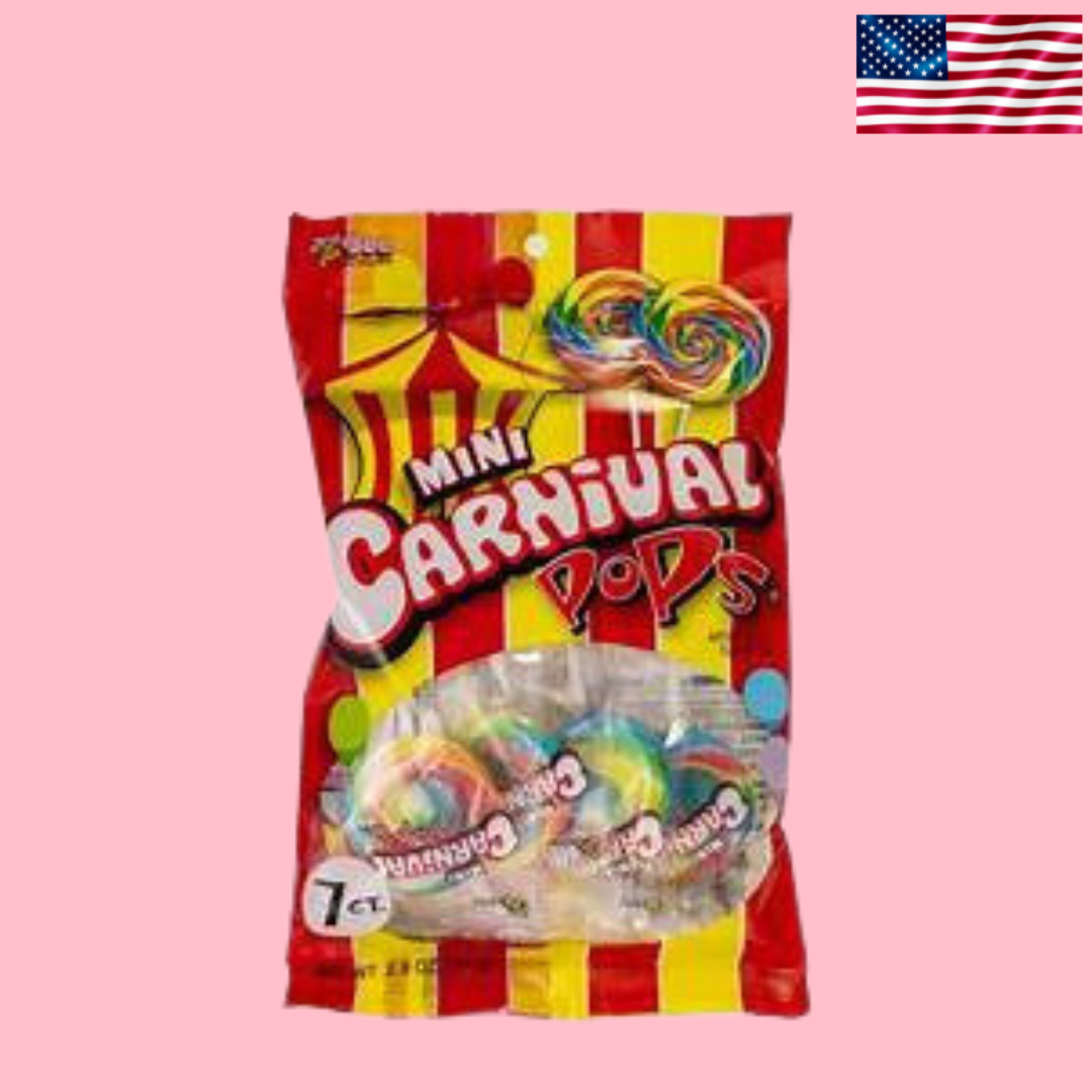 USA Mini Carnival Pops Peg Bag Lollipops 84g