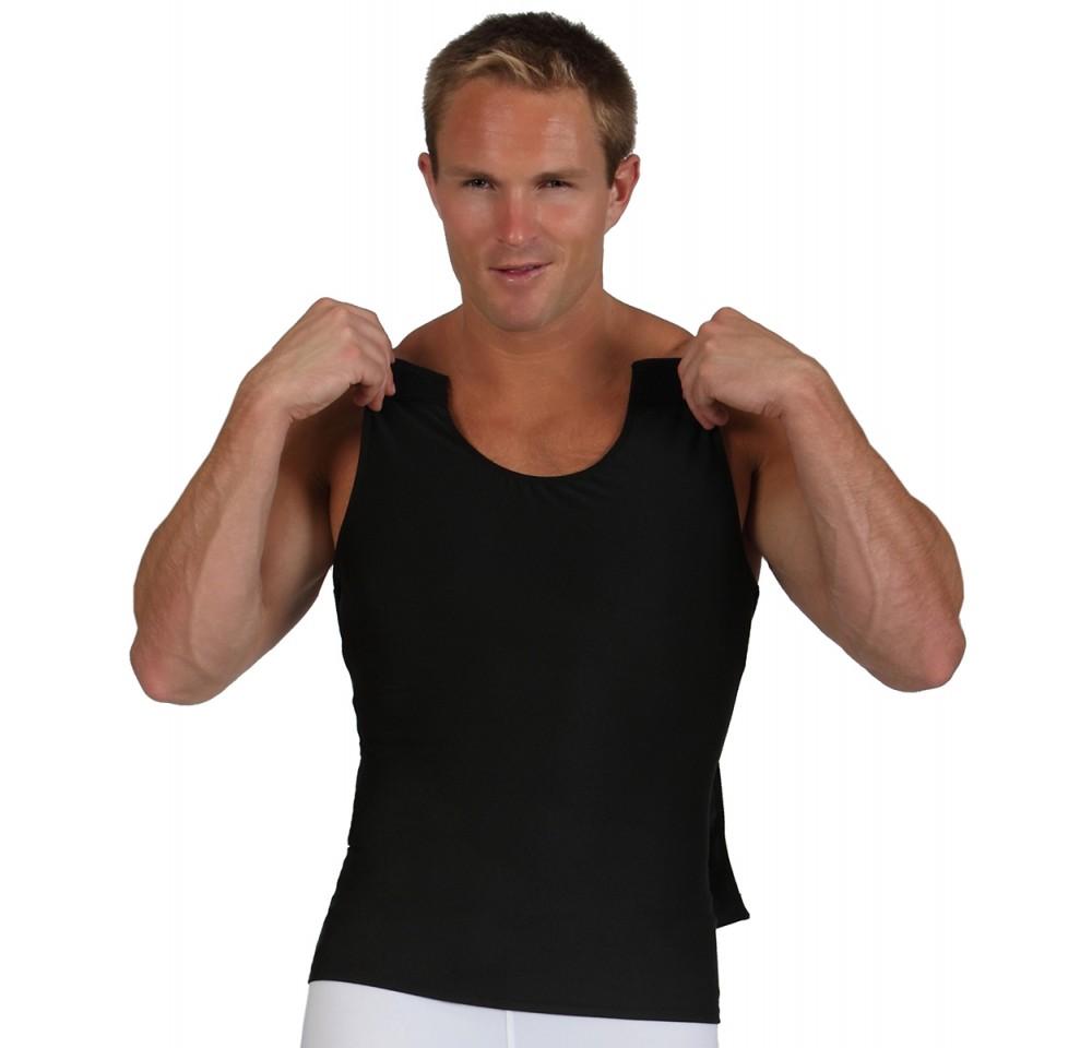 Insta Slim Men’s Compression Muscle Tank w/Hook and Loop Shoulders