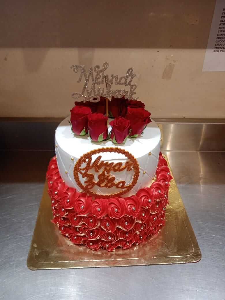 Buy/Send 2 Tier Mehandi Special Cake Online | Baker's Wagon