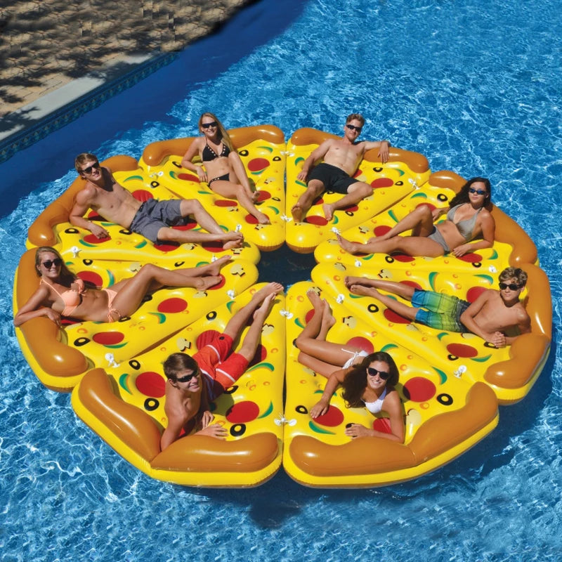 Bouée gonflable pizza adulte piscine plage géante XXL