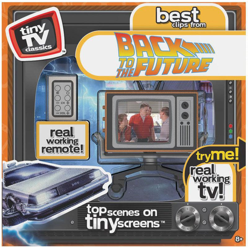 Tiny TV Classics Back to the Future Real Working Mini TV with Remote NEW!! 