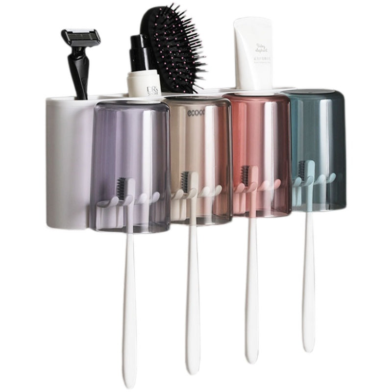 Wall-Mounted Toothbrush Holder Set