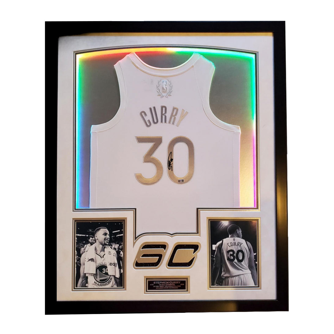 steph curry signed jersey framed