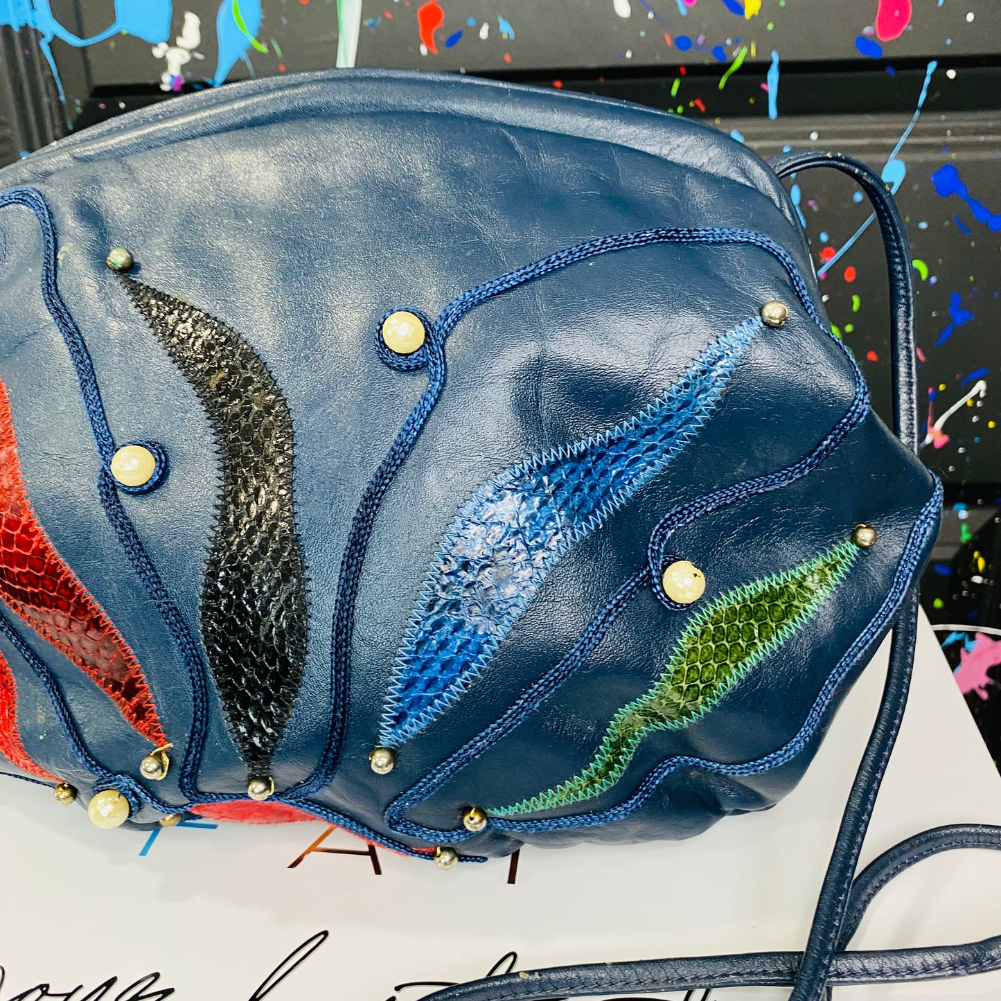 Navy Blue Vintage Bag