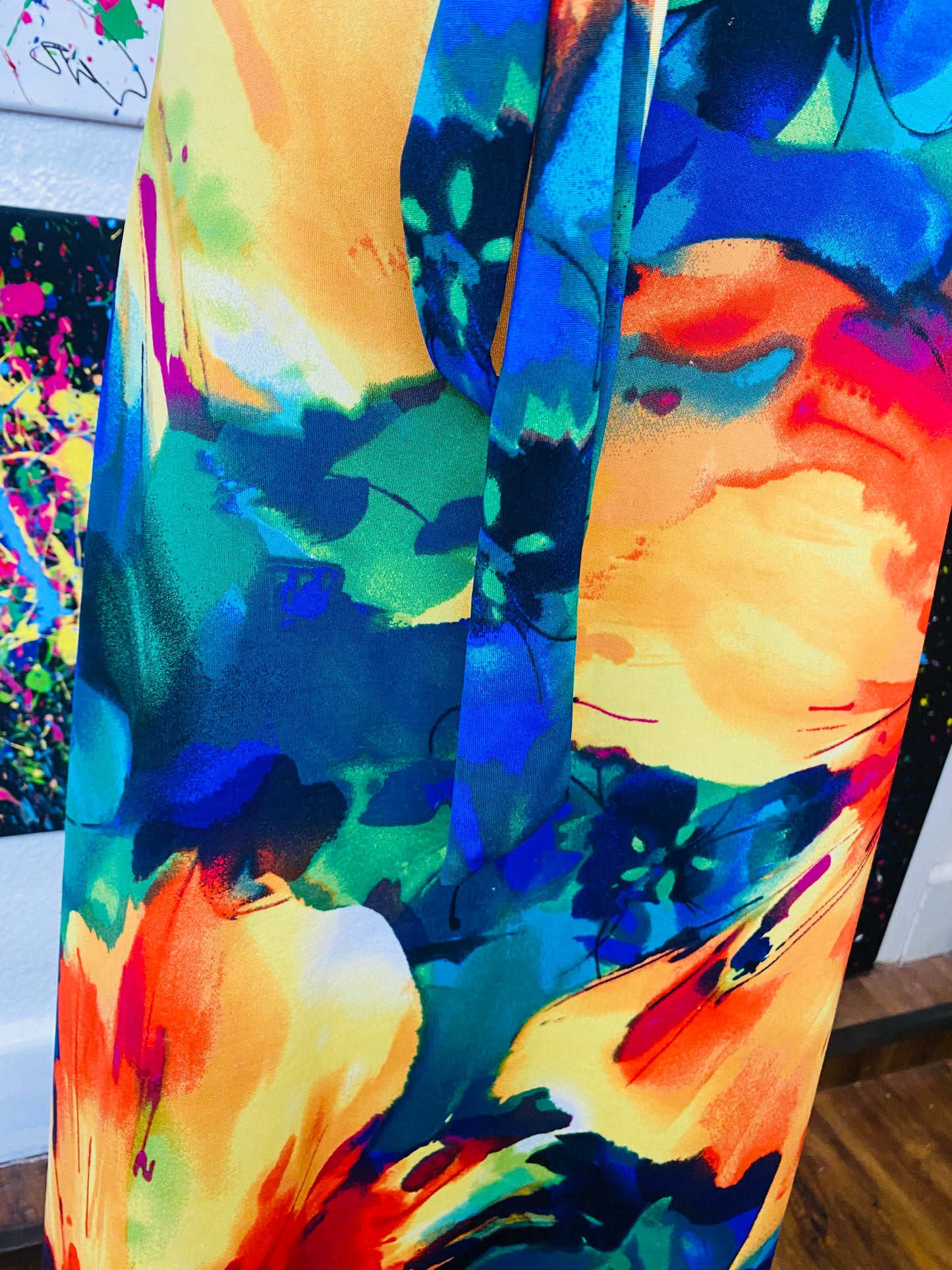 Abstract Print Dress