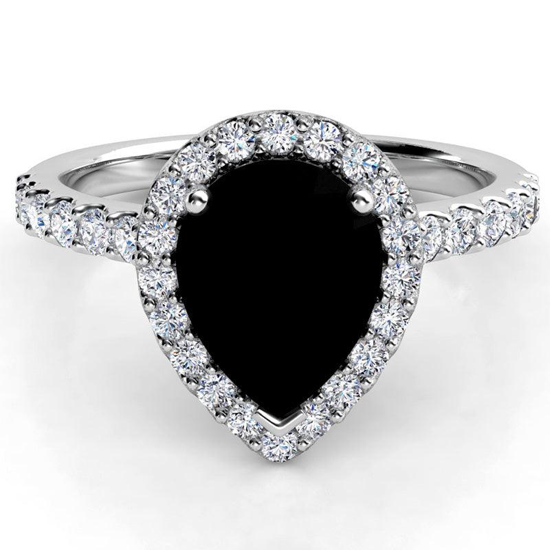 2 carat cushion cut halo diamond ring