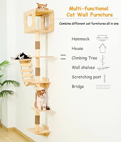 Cat Condo Wall Mounted Bed Perch Tower Hammock Tree Post Climber Furniture Shelf 