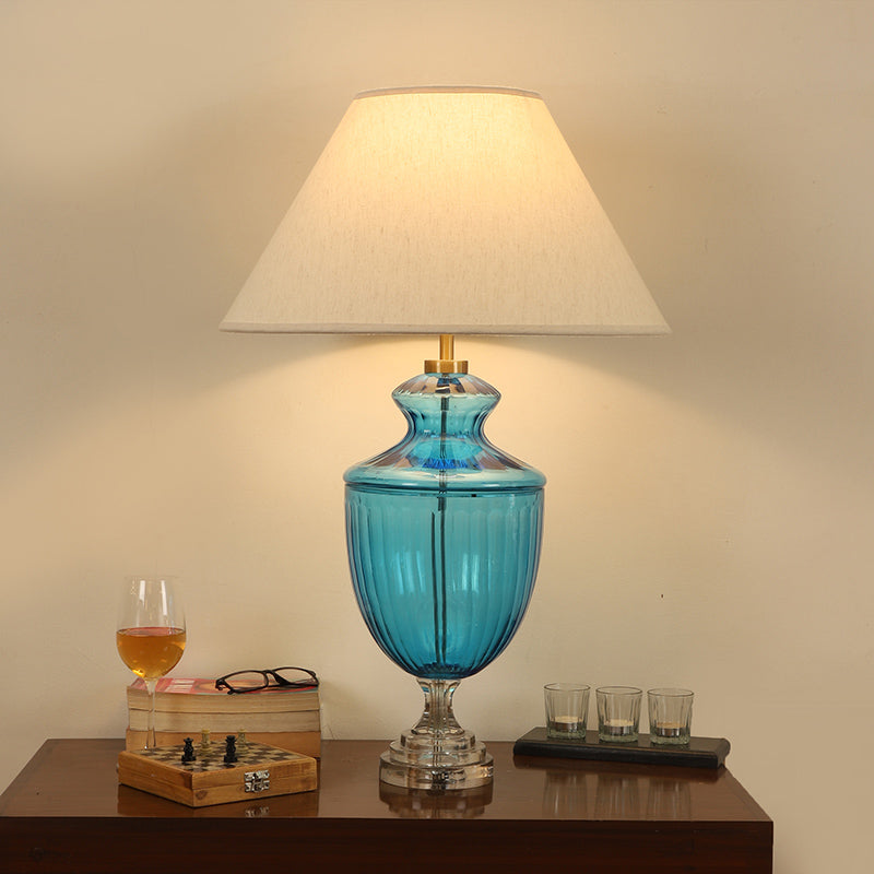 blue crystal table lamp