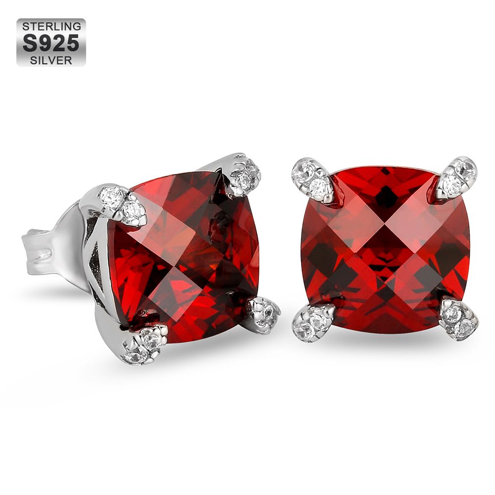 mens ruby ear studs